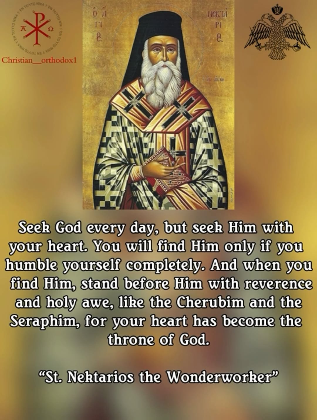 St. Nektarios: Seek God daily with a humble heart