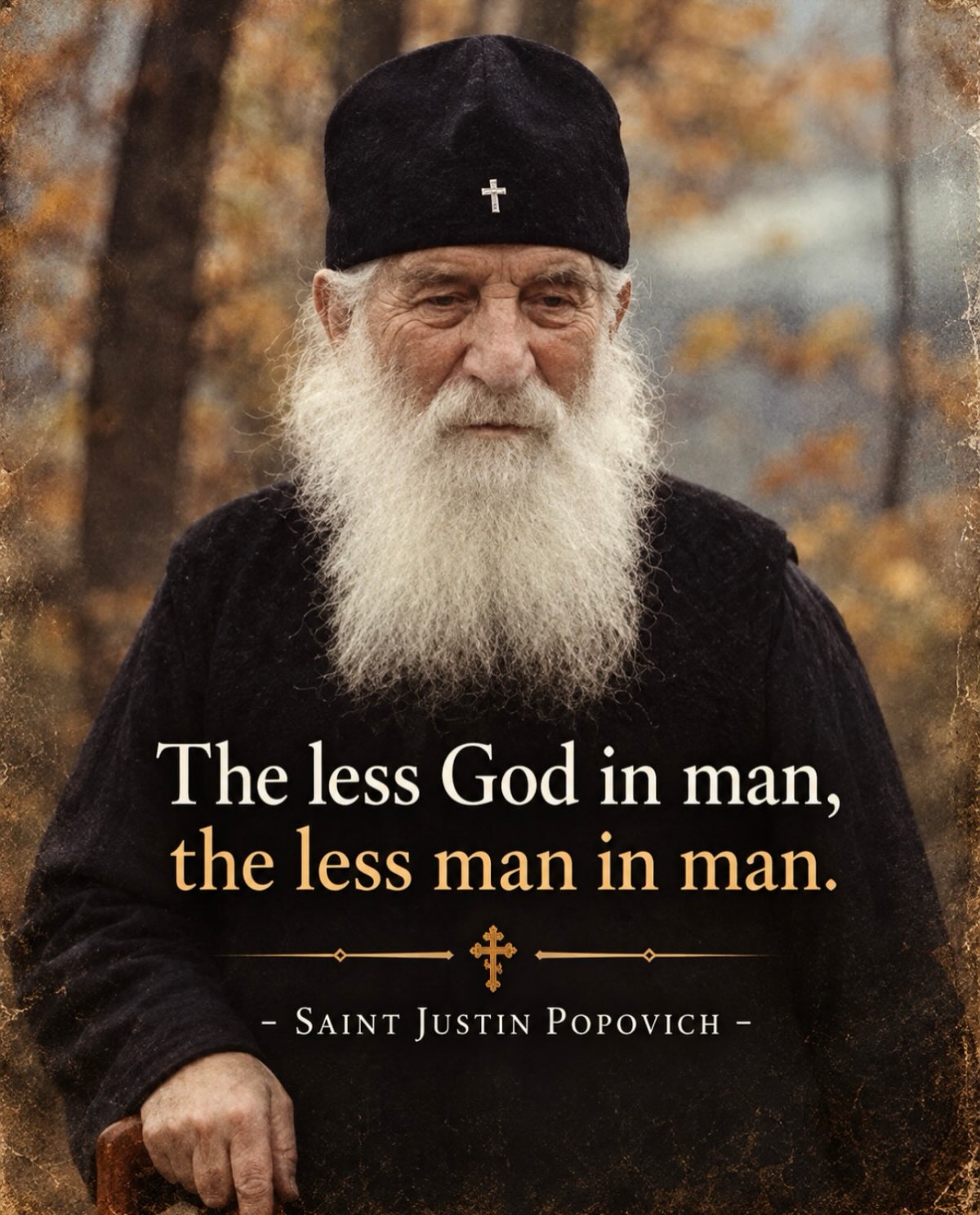 Saint Justin Popović: The less God in man, the less man in man