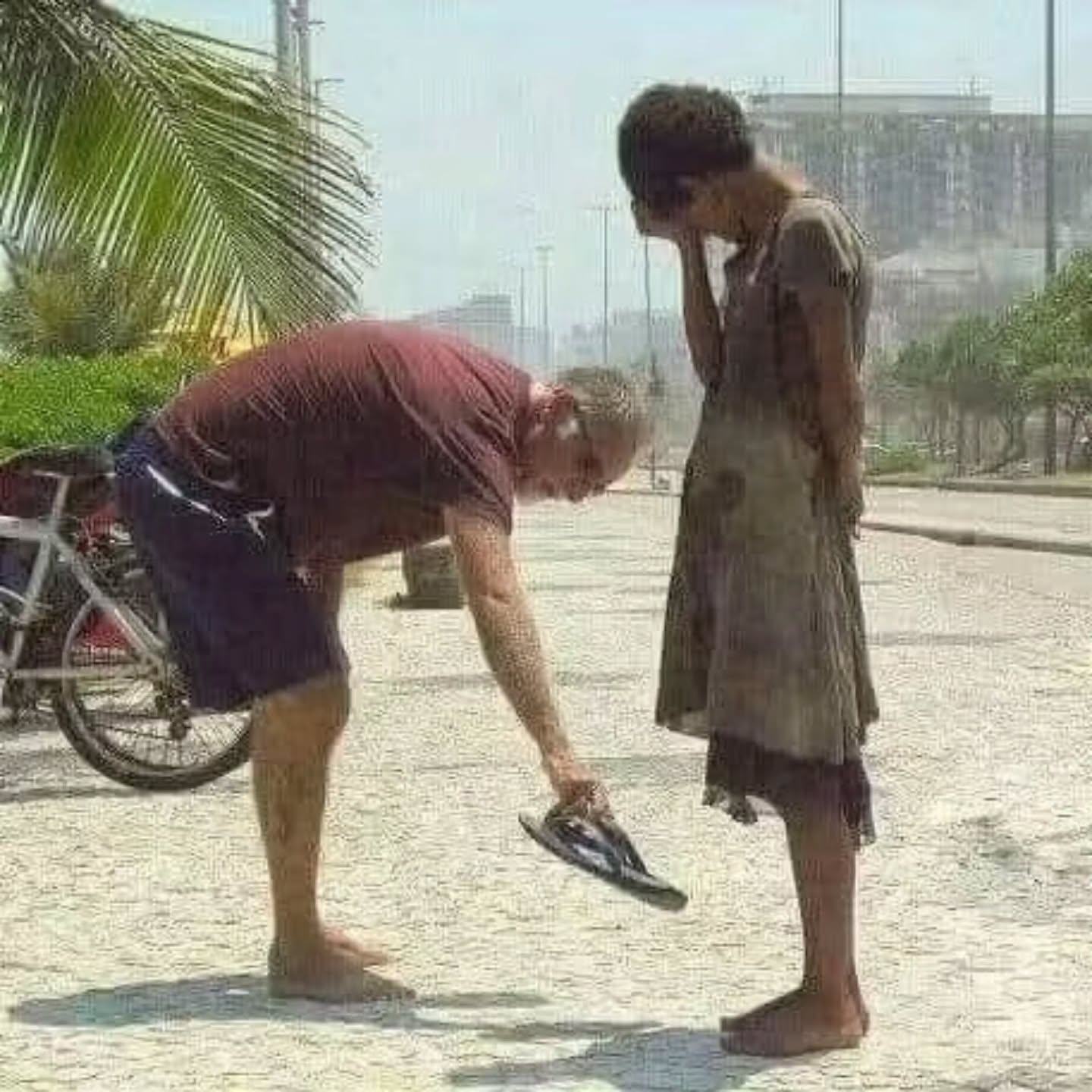 Love means sharing what we need, not just our surplus