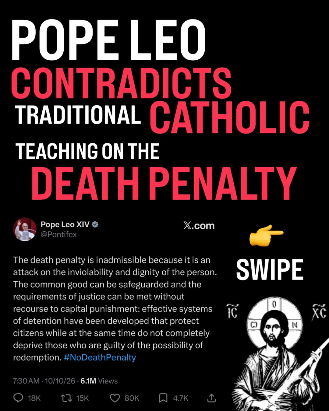 Pope Leo contradicts traditional Catholic teaching on the death penalty